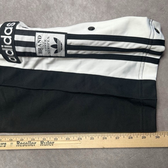 Adidas Women's Adibreak Trefoil Pants Style IU2519 Sz 1X Black White Snap Stripe - Picture 4 of 9